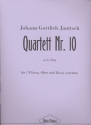 Quartett G-Dur Nr.10 fr 2 Flten, Oboe und Bc Partitur und Stimmen