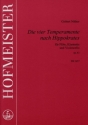 Die vier Temperamente nach Hippokrates op.63 fr Flte, Klarinette und Violoncello Partitur und Stimmen