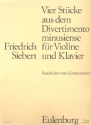 4 Stcke aus dem Divertiment minusiense fr Violine und Klavier