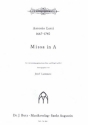 Missa A-Dur fr gem Chor und Orgel ad lib. Chorpartitur