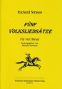 5 Volksliedstze WoO101 fr 4 Hrner Partitur und Stimmen