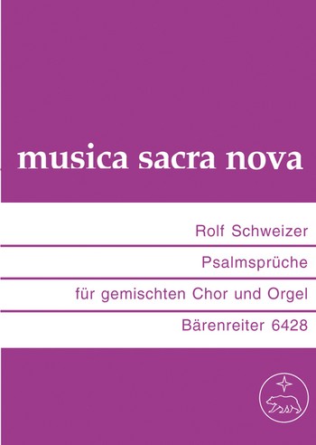 PSALMENSPRUECHE FUER 3-4STG. GEM CHOR UND ORGEL,  PARTITUR