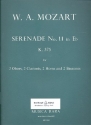 Serenade Es-Dur Nr.11 KV375 für 2 Oboen, 2 Klarinetten, 2 Hörner und 2 Fagotte Stimmen