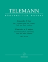 Concerto A-Dur TWV43:A4 fr 2 Violinen (Violine/Flte), Viola und Bc Stimmen,  Verlagskopie