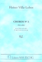 Choros no.3 (pica pao) pour masculin et 7 instruments  vent partition d'orchestre