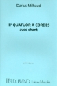 Quatuor a cordes no.3 op.32 pour 2 violons, alto, cello et chant (fr) 5 parties