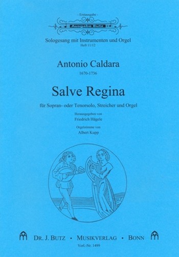 Salve regina fr Sopran solo, Streichquartett und Orgel Partitur und Streicherstimmen