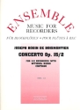 Concerto op.15,2  for 4-5 recorders (alto) with opt. continuo score and 6 parts