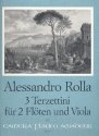 3 Terzettini fr 2 Flten und Viola Stimmen