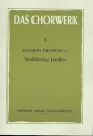 Weltliche Lieder zu 3-5 Stimmen fr gem Chor (fr/dt) Partitur