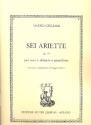 6 Ariette op.95  per voce e chitarra o pianoforte (it)