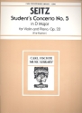 Student's Concerto no.5 op.22 for violin and piano (first position)