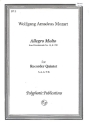 Allegro molto KV270 for 5 recorders (SAATB) score and parts