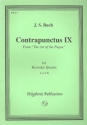 Contrapunctus 4 from the Art of the Fugue for recorder quartet (SATB) score and parts