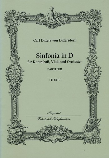 Sinfonia D-Dur für Kontrabaß, Viola und Orchester Partitur