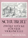 12 Stcke fr 4 Violoncelli Partitur und Stimmen