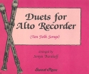 10 Folk Songs Duets for alto recorders