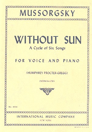 Without Sun - a cycle of 6 songs for medium-low voice and piano (en/rus)