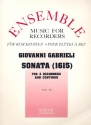 Sonata (1615)  for 3 treble recorders and bc