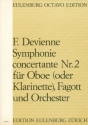 Symphonie concertante Nr.2 fr Oboe (Klarinette), Fagott und Orchester Partitur
