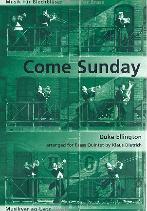 Come Sunday Ballad for brass quintet score and parts
