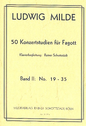 50 Konzertstudien Band 2 (Nr.18-33) fr Fagott mit Klavierbegleitung