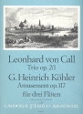 2 Stcke fr 3 Flten Trio op.2,1 (Call, L. von)    und Amusement op.117 (Khler, G.H.)