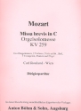 Missa brevis C-Dur KV259 fr Chor und Orchester Partitur