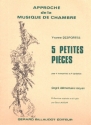 5 petites pieces pour 4 clarinettes ou trompettes partition et parties