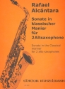 Sonate in klassischer Manier fr 2 Altsaxophone Partitur
