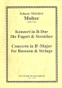 Konzert B-Dur fr Fagott und Streicher Partitur und Streicherset (4-4-3-3)