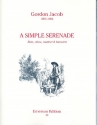 A simple Serenade for flute, oboe, clarinet and bassoon score and parts