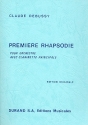 Premire rhapsodie pour orchestre avec clarinette principale partition miniature