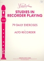 Studies in Recorder Playing for alto recorder