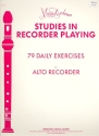Studies in Recorder Playing for alto recorder