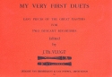 My very first Duets Easy pieces of the great masters for 2 descant recorders