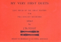 My very first Duets Easy pieces of the great masters for 2 descant recorders