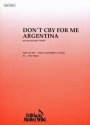Don't cry for me Argentinia fr Akkordeonorchester Akkordeon 1 (solo) und 2