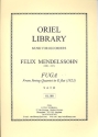 Fuga from String quartet in E flat major for 4 recorders (SATB) score and parts