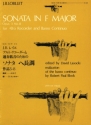Sonata f major op.3,8 for alto recorder and bc
