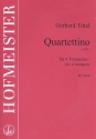 Quartettino für 4 Trompeten Partitur und Stimmen