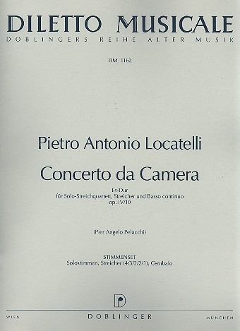 Concerto da camera Es-Dur op.4,10 fr Solo-Streichquartett, Streicher und Bc Stimmensatz