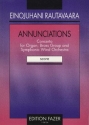 ANNUNCIATIONS CONCERTO FOR ORGAN, BRASS ENSEMBLE AND SYMPHONIC WIND ORCHESTRA, SCORE