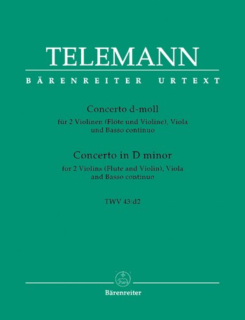 Concerto D-Moll TWV43:D2 fr 2 Violinen, Viola und BC Stimmen