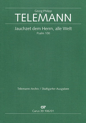 Jauchzet dem Herrn alle Welt Psalm 100 fr Ba solo und Instrumente,    Partitur (dt)