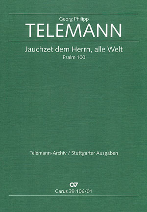 Jauchzet dem Herrn alle Welt Psalm 100 fr Ba solo und Instrumente,    Partitur (dt)