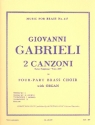 2 canzoni septimi toni for 2 trumpets, 2 trombones and organ score and parts