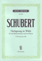 Nachtgesang im Walde D913 fr 4 Mnnerstimmen (TTBB) und 4 Hrner Klavierauszug