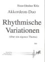 Rhythmische Variationen über ein eigenes Thema für 2 Akkordeons Spielpartitur
