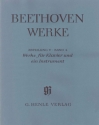 Beethoven Werke Abteilung 5 Band 4 Werke fr Klavier und ein Instrument broschiert